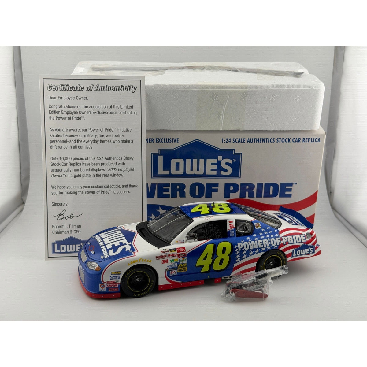 Jimmie Johnson #48 Lowe's Power of Pride 2002 Employee Owner 1/10000 DIN 7651