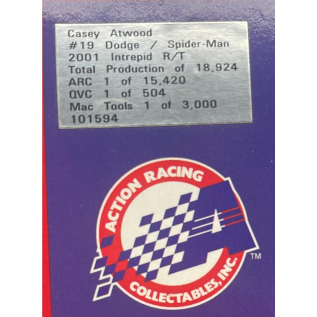 Casey Atwood #19 Spider-Man 2001 Intrepid R/T Limited Edition 1:24 NASCAR