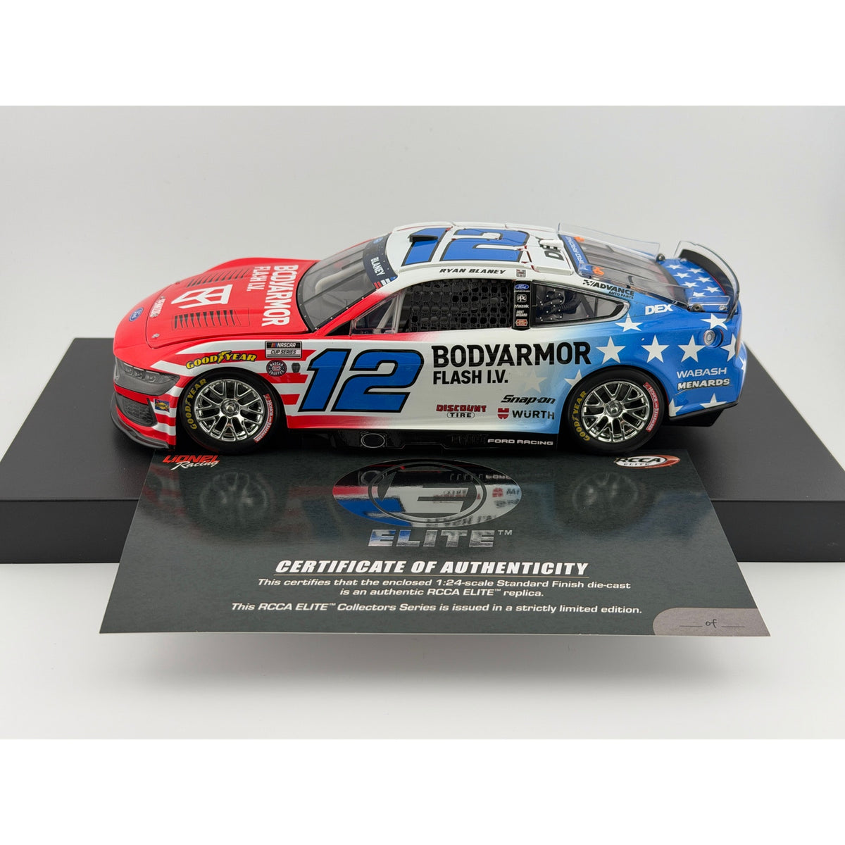 Ryan Blaney #12 BodyArmor Patriotic 2026 Mustang ELITE 1/144 DIN 129 1:24