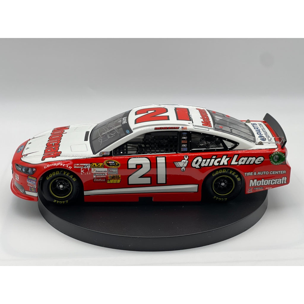 Trevor Bayne #21 Motorcraft Retro Daytona 2013 Fusion Autographed 1/96 DIN 9