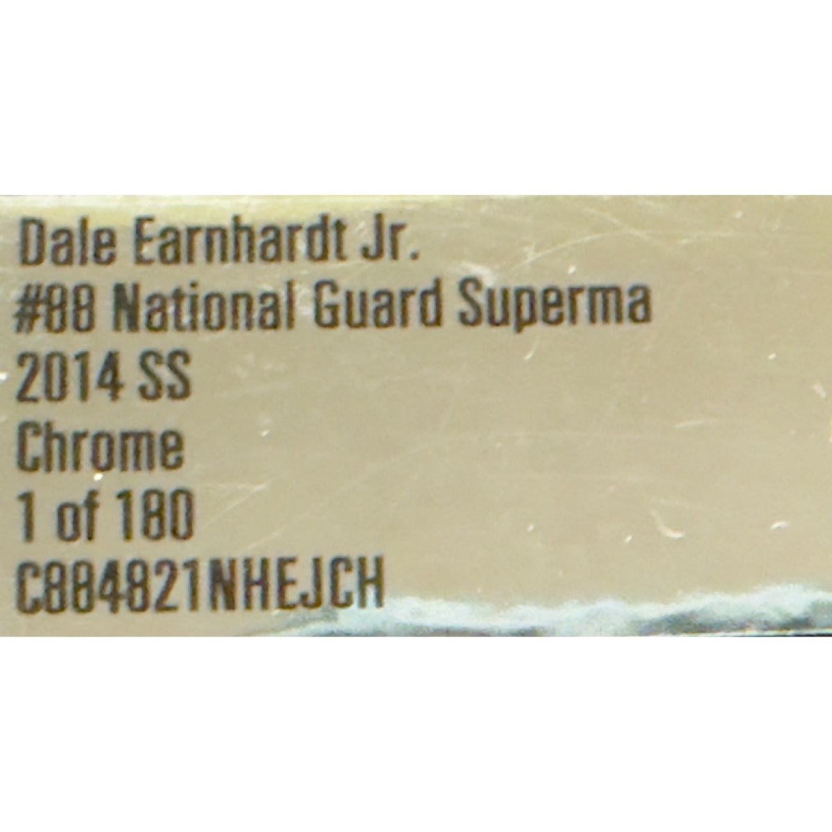 Box Label — Dale Earnhardt Jr. #88 National Guard Superman 2014 Chevrolet SS Chrome 1 of 180