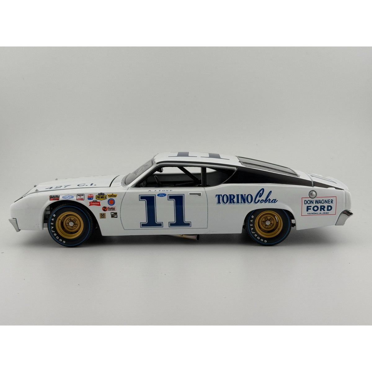 A.J. Foyt #11 1969 Ford Torino Cobra Autographed University of Racing Legends