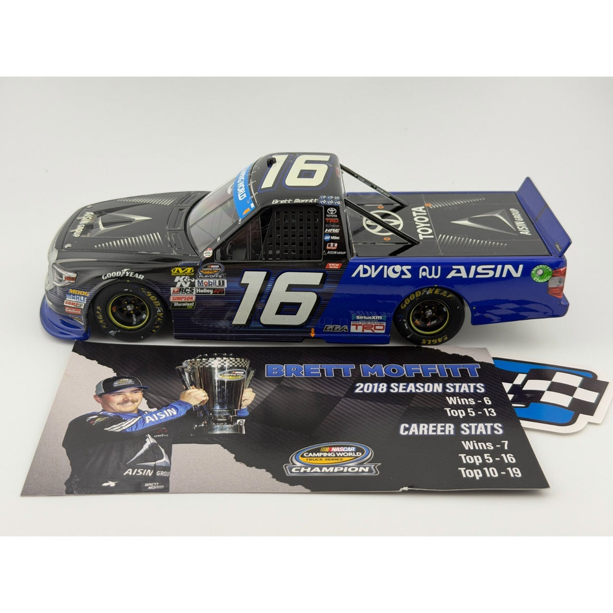 Brett Moffitt #16 AISIN Group Homestead Race Version 2018 Tundra 1 of 529 DIN 44