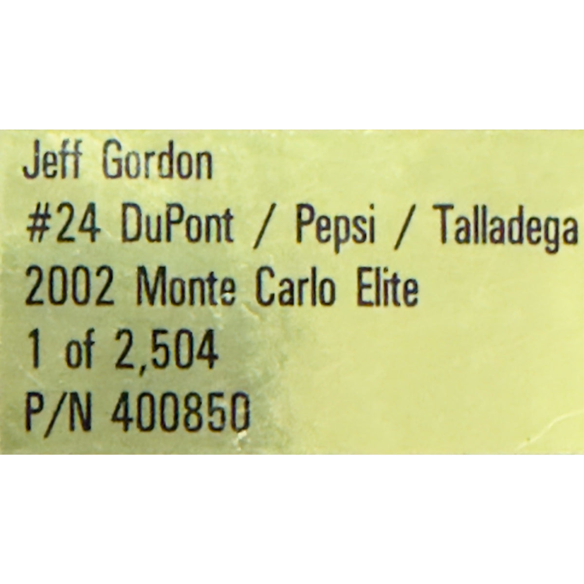 Jeff Gordon #24 DuPont Pepsi Talladega 2002 Elite Color Chrome 1/2504