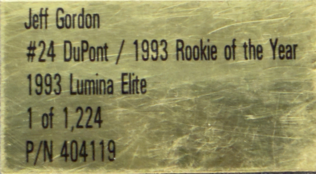 Jeff Gordon #24 DuPont 1993 Rookie of the Year Lumina ELITE 1:24 1 of 1224 DIN 1097 - photo 13