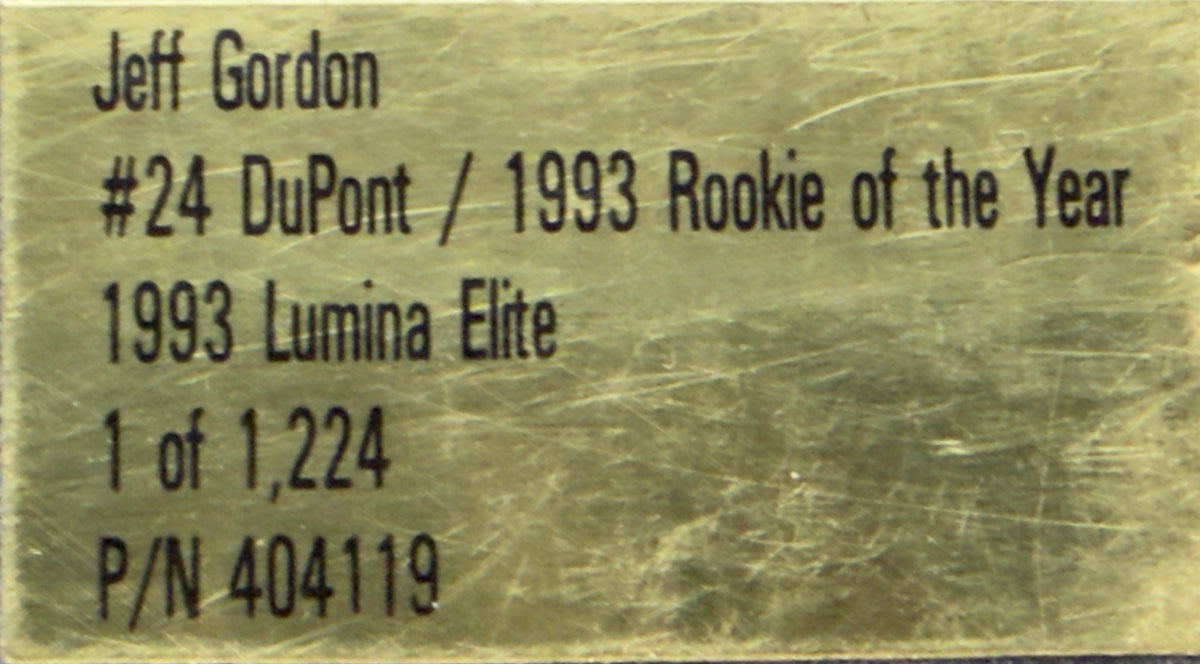 Jeff Gordon #24 DuPont 1993 Rookie of the Year Lumina ELITE 1:24 1 of 1224 DIN 1097 - photo 13
