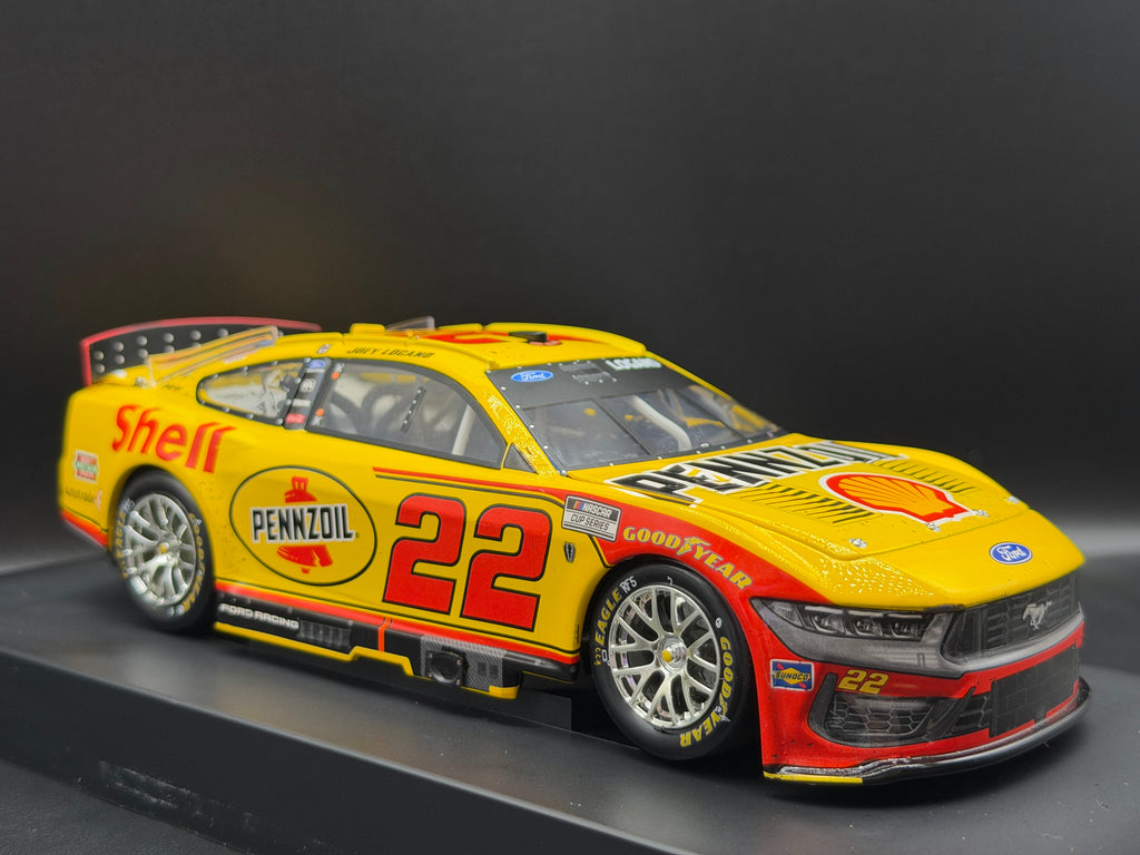 Joey Logano #22 Shell Pennzoil 2026 Duel at Daytona Win Lionel ELITE diecast, front passenger-side three-quarter view