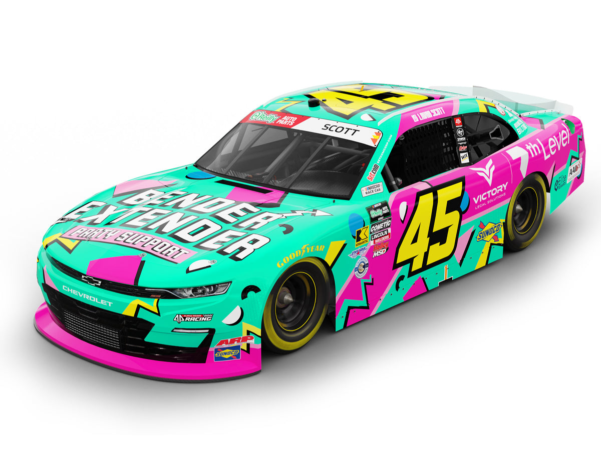 Lavar Scott No. 45 Bender Extender 2026 Chevrolet, official supplier rendering of proposed scheme