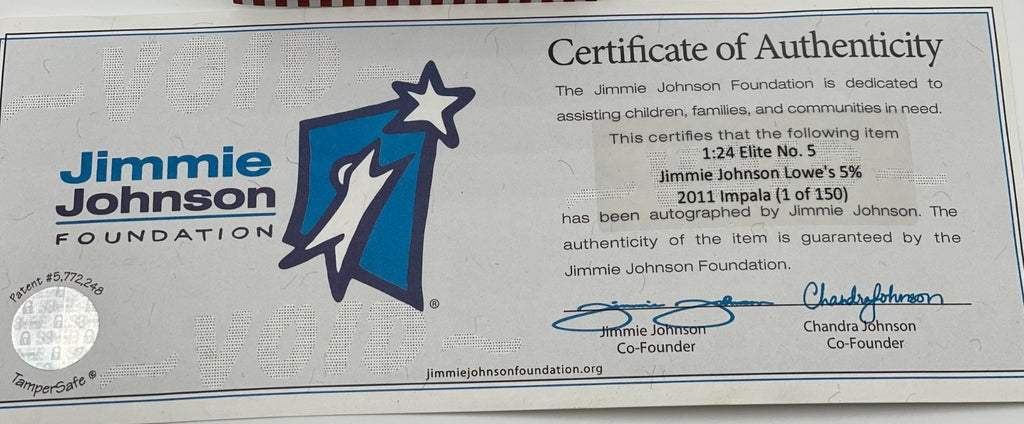 Jimmie Johnson #5 Lowe’s 2011 Impala ELITE Auto 1:24 1/150 DIN 119