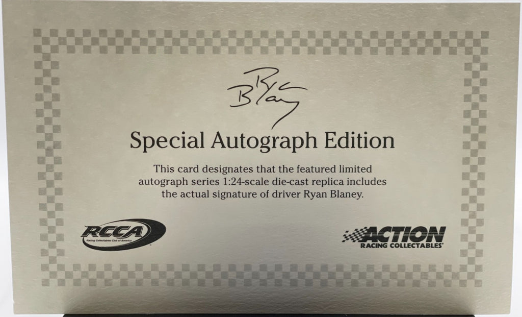 Ryan Blaney #12 BodyArmor Zero Sugar 2025 Mustang Autographed 1:24 1/144