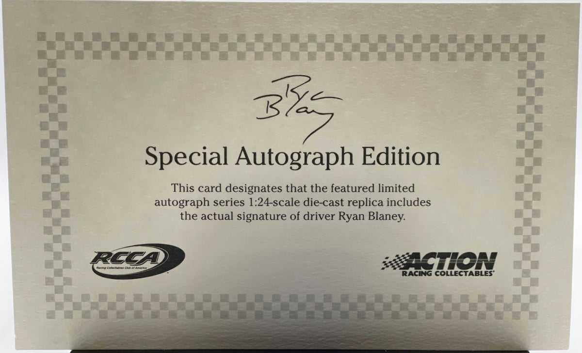 Ryan Blaney #12 BodyArmor Zero Sugar 2025 Mustang Autographed 1:24 1/144