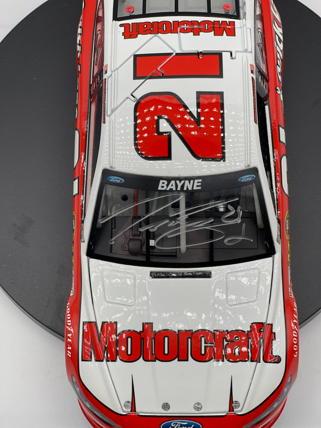 Trevor Bayne #21 Motorcraft Retro Daytona 2013 Fusion Autographed 1/96 DIN 9