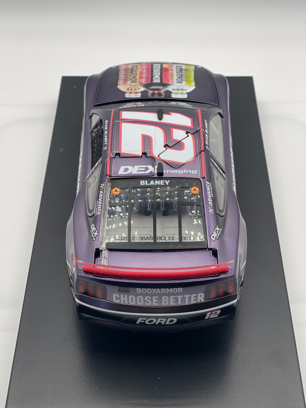 Ryan Blaney #12 BodyArmor Black 2025 Mustang Color Chrome 1:24 1/72 DIN 10 - original photograph 6