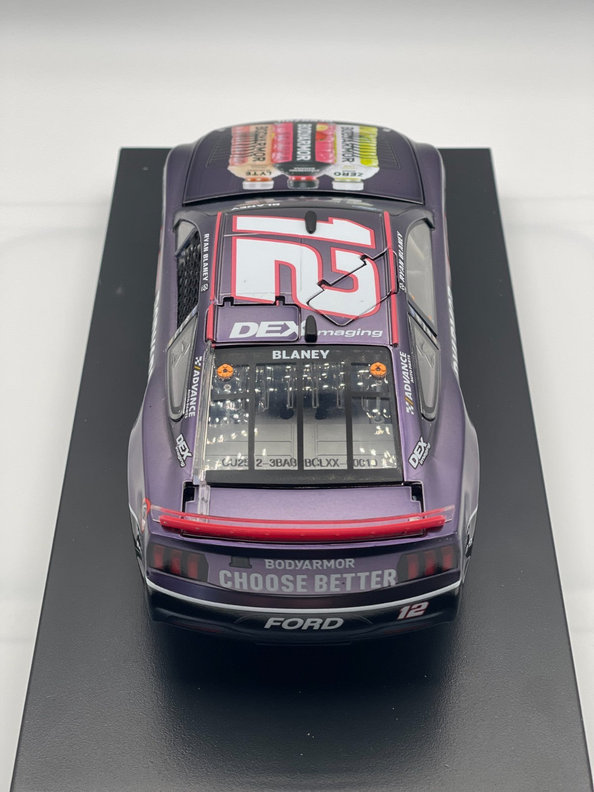 Ryan Blaney #12 BodyArmor Black 2025 Mustang Color Chrome 1:24 1/72 DIN 10 - original photograph 6