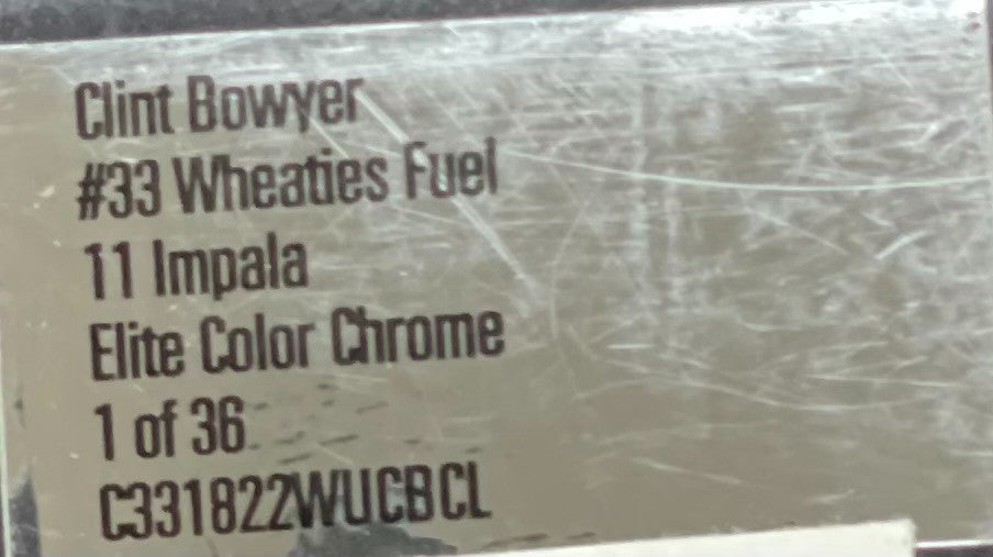 Clint Bowyer #33 Wheaties Fuel 2011 Impala ELITE Color Chrome 1:24 1/36
