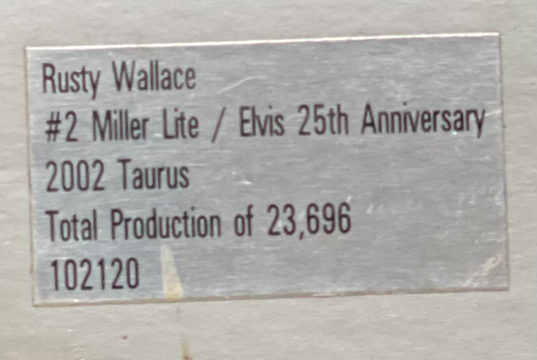 Rusty Wallace #2 Miller Lite Elvis 25th Anniversary 2002 Taurus 1:24 NASCAR