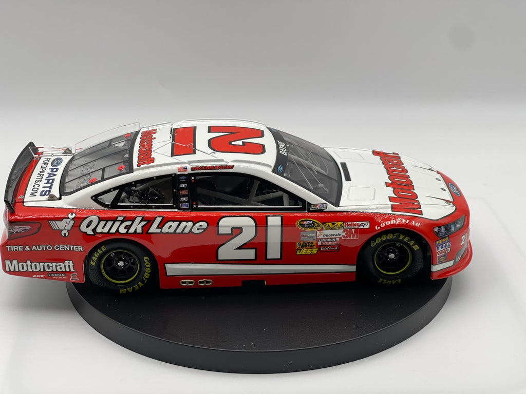 Trevor Bayne #21 Motorcraft Retro Daytona 2013 Fusion Autographed 1/96 DIN 9