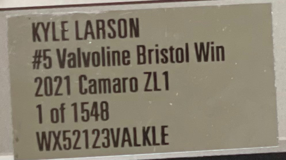 Kyle Larson #5 Valvoline Bristol Win 2021 Camaro Dual Auto 1:24 1/1548