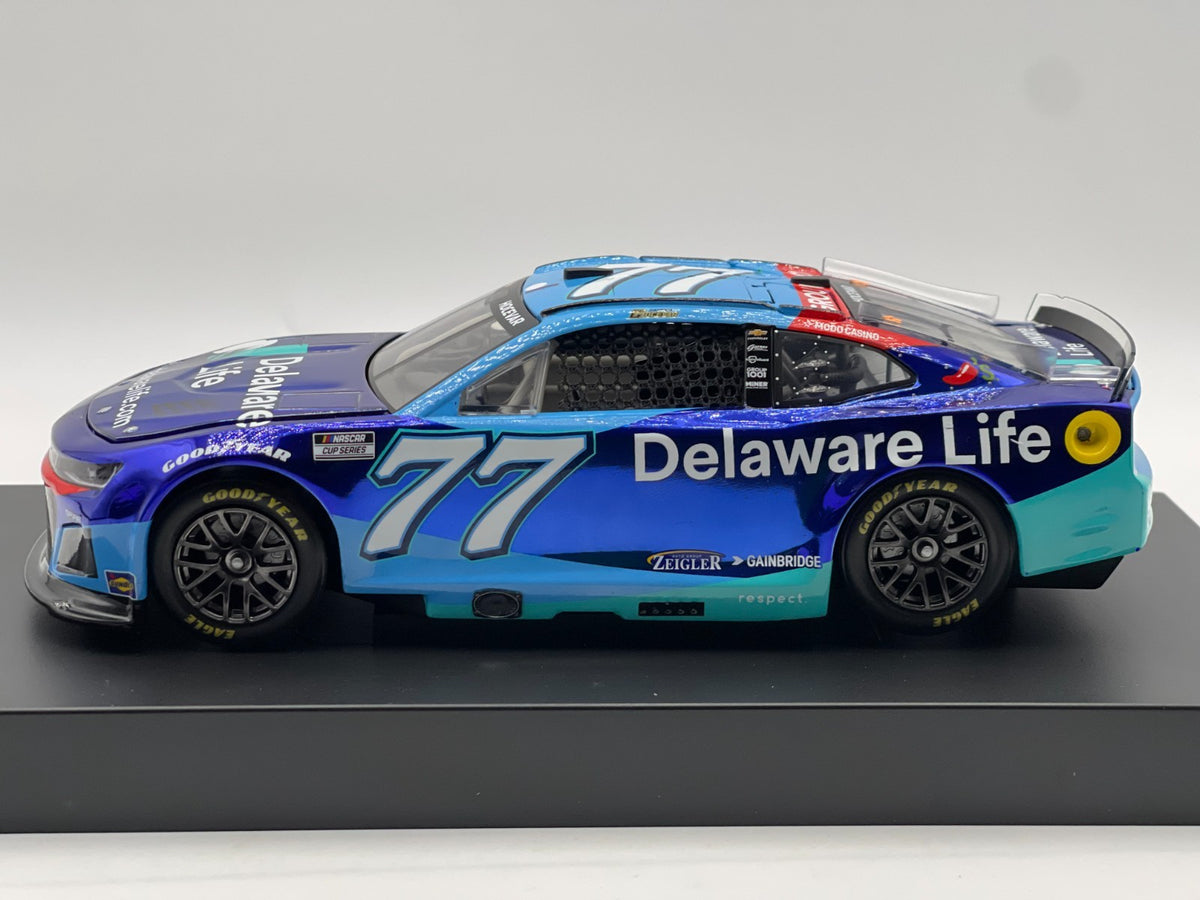 Carson Hocevar #77 Delaware Life 2025 Camaro Color Chrome 1:24 1/144 DIN 141