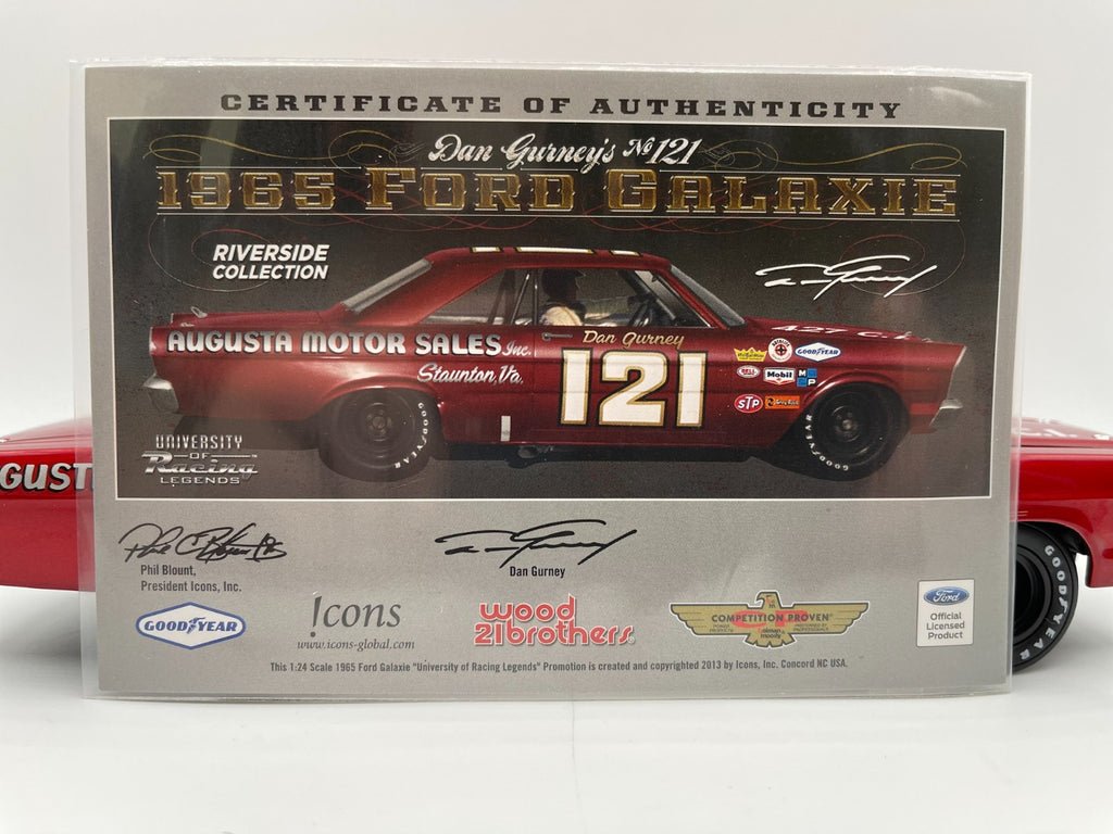 Dan Gurney #121 '65 Ford Galaxie Riverside Collection University of Racing Legen - original photograph 8