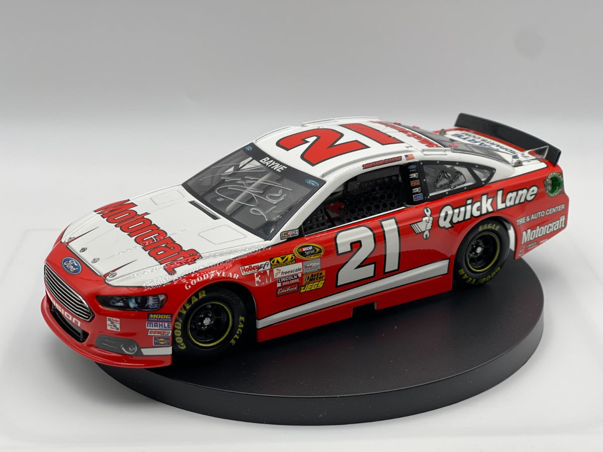 Trevor Bayne #21 Motorcraft Retro Daytona 2013 Fusion Autographed 1/96 DIN 9