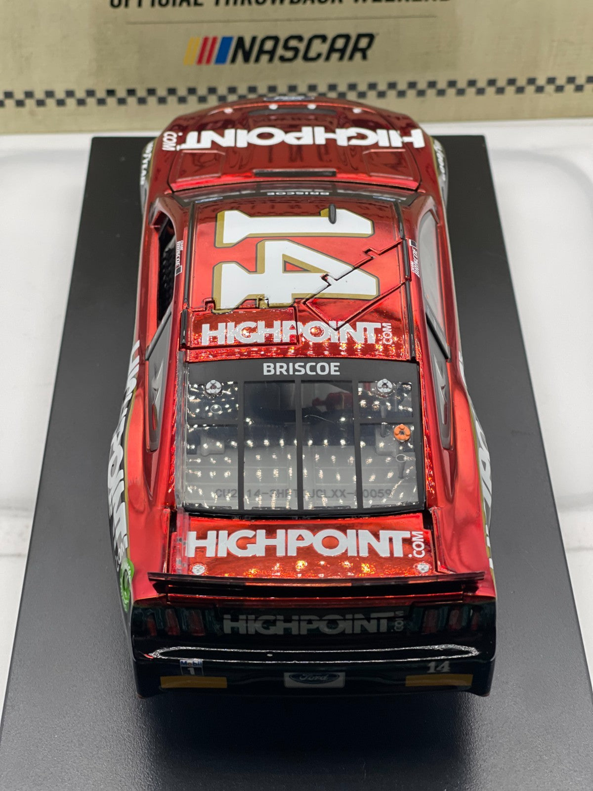 Chase Briscoe #14 HighPoint Throwback 2021 Mustang Color Chrome 1:24 Elite #/72 - original photograph 6