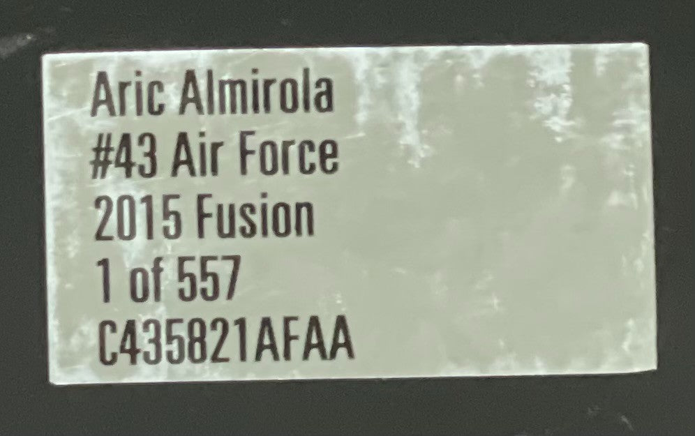 Aric Almirola #43 Air Force 2015 Fusion Autographed 1:24 NASCAR 1/557 DIN 51