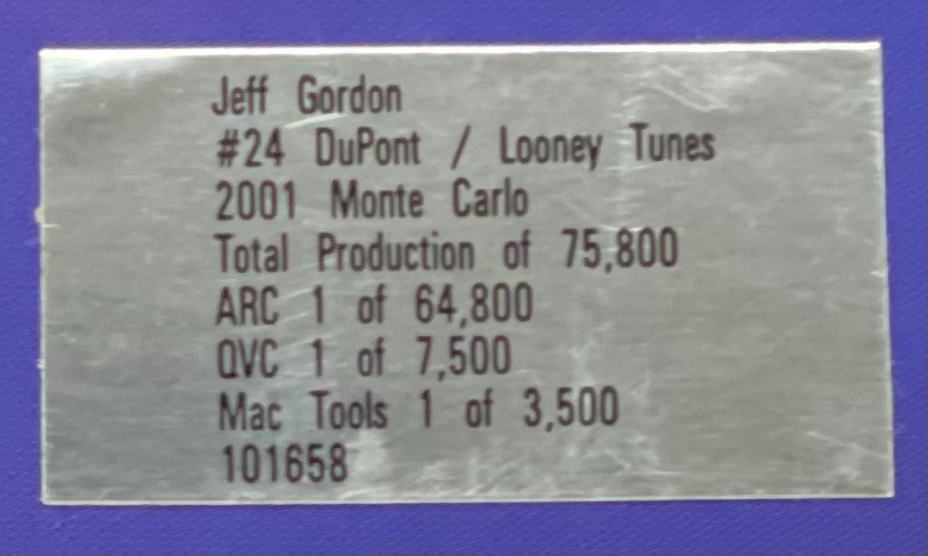Jeff Gordon #24 DuPont Looney Tunes 2001 Richmond Monte Carlo 400 1:24 NASCAR - original photograph 8