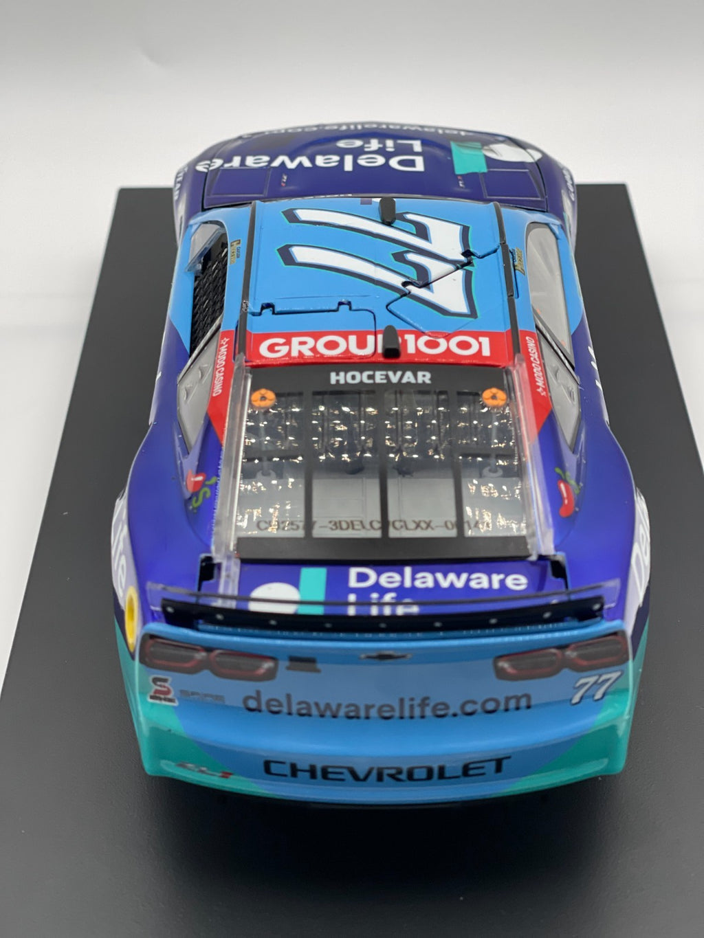 Carson Hocevar #77 Delaware Life 2025 Camaro Color Chrome 1:24 1/144 DIN 141