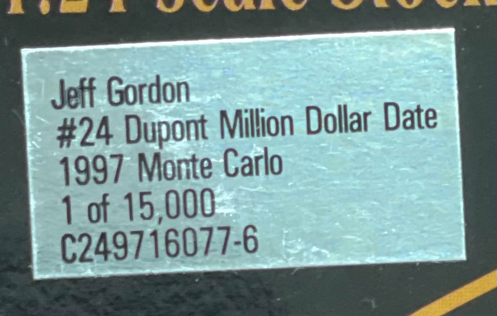 Jeff Gordon #24 DuPont Million Dollar Date 1997 Monte Carlo 1:24 NASCAR 1/15000