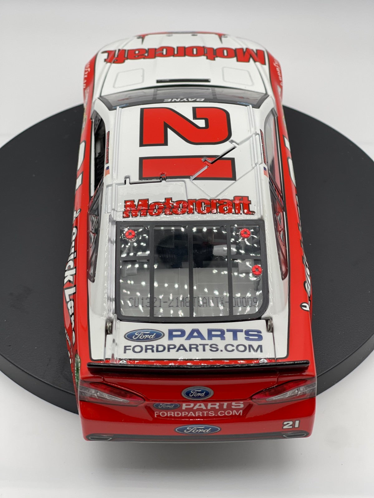Trevor Bayne #21 Motorcraft Retro Daytona 2013 Fusion Autographed 1/96 DIN 9