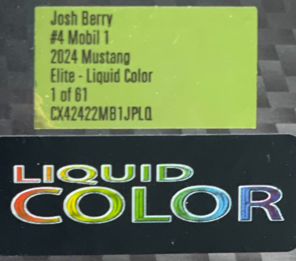Josh Berry #4 Mobil 1 2024 Mustang ELITE Liquid Color 1:24 1/61 DIN 5