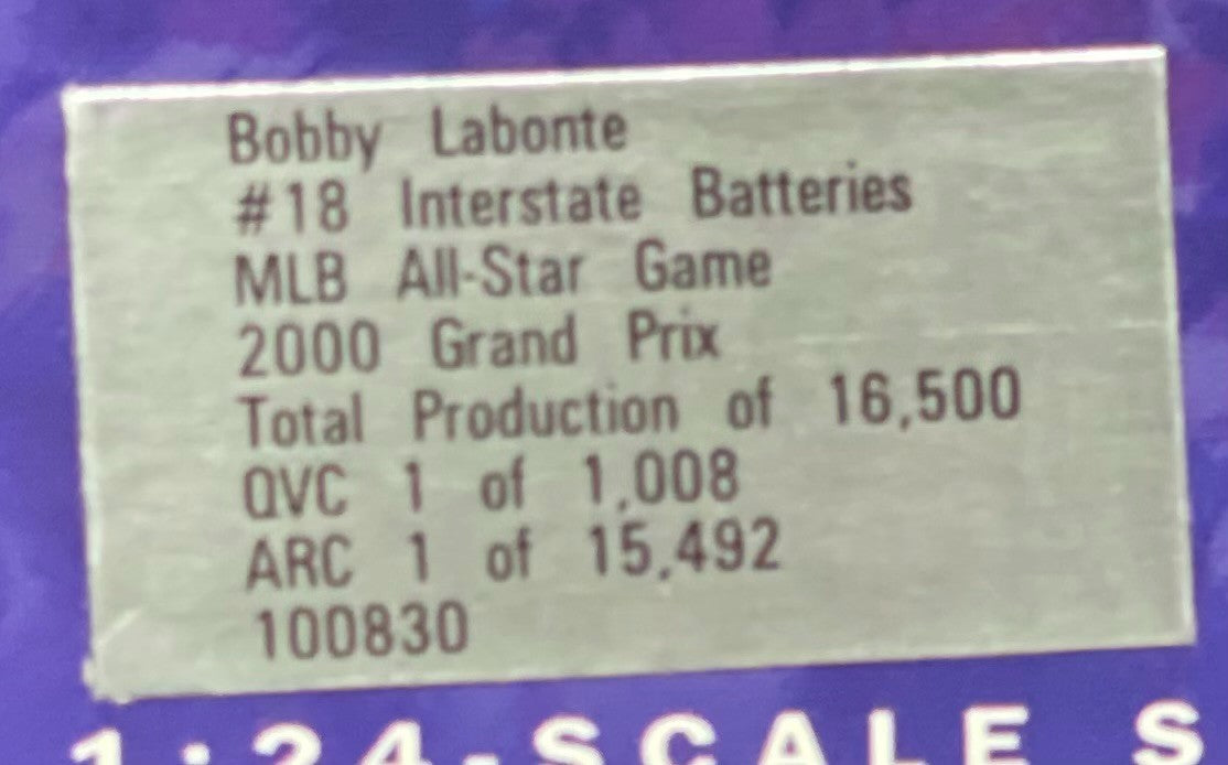 Bobby Labonte #18 Interstate Batteries MLB All Star Game 2000 Grand Prix 1:24