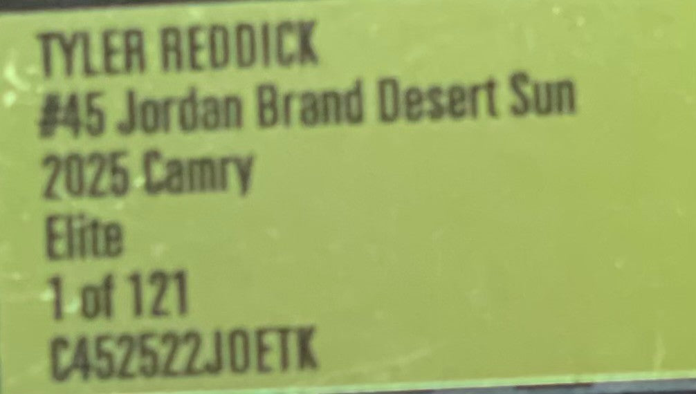 Tyler Reddick #45 Jordan Brand Desert Sun 2025 Camry ELITE 1:24 1/121