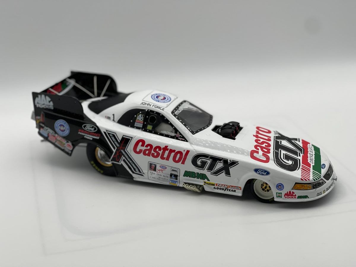 John Force Castrol GTX 2001 Mustang Funny Car Diecast
