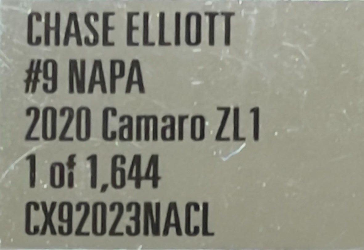 Chase Elliott #9 NAPA 2020 Camaro ZL1 1:24 1 of 1644 DIN 382 NASCAR Diecast