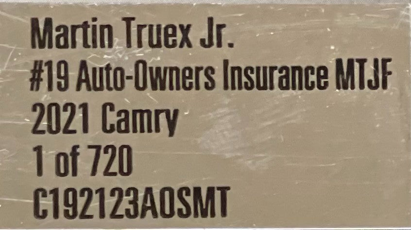 Martin Truex Jr. #19 Auto-Owners Insurance MTJF 2021 Camry 1:24 1 of 720 DIN 600