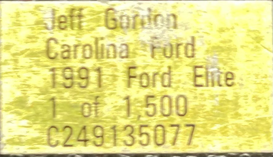 Jeff Gordon #1 Carolina Ford 1991 Ford ELITE 1:24 1/1500 DIN 243 NASCAR