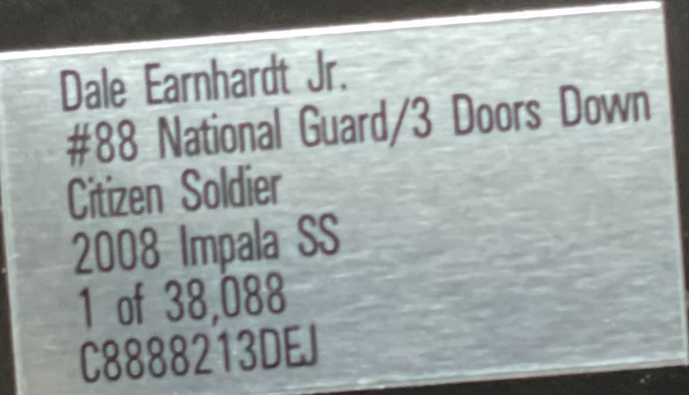 Dale Earnhardt Jr. #88 National Guard Citizen Soldier 2008 Impala SS 1:24 - original photograph 10