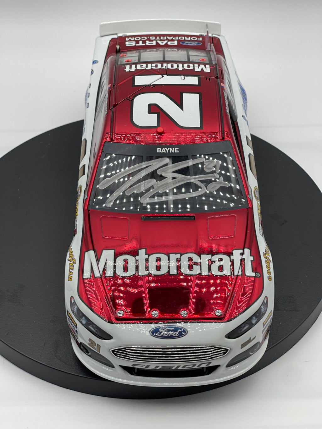 Trevor Bayne #21 Motorcraft Quick Lane 2013 Fusion Auto Color Chrome 1/48 DIN 3