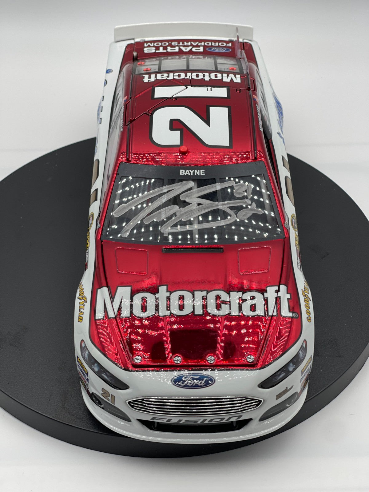 Trevor Bayne #21 Motorcraft Quick Lane 2013 Fusion Auto Color Chrome 1/48 DIN 3