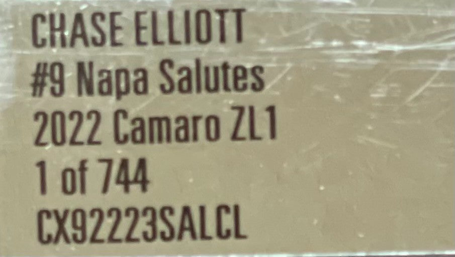 Chase Elliott #9 NAPA Salutes 2022 Camaro ZL1 1:24 NASCAR Diecast 1 of 744