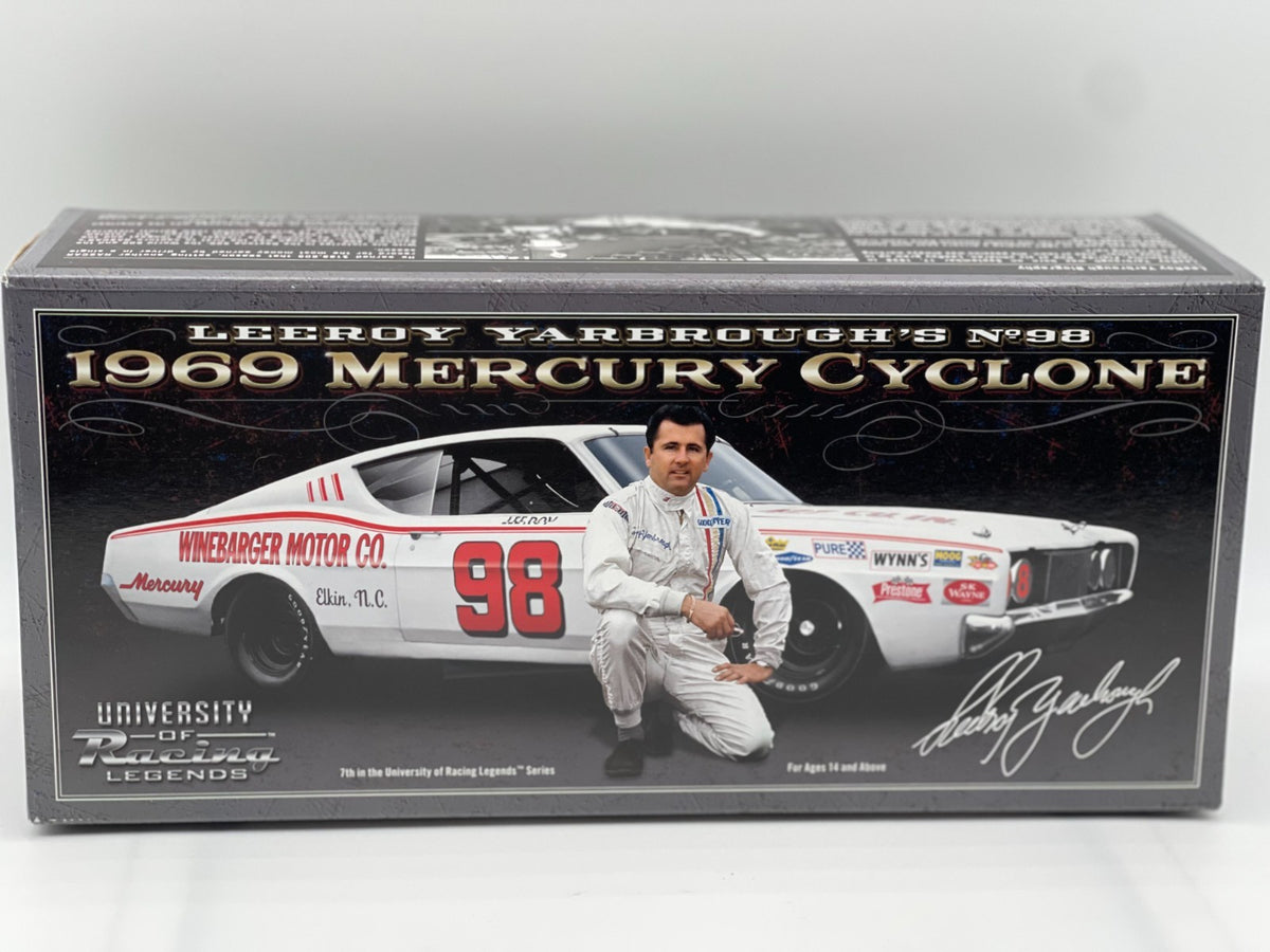Junior Johnson Signed LeeRoy Yarbrough #98 1969 Mercury Cyclone NASCAR Legends