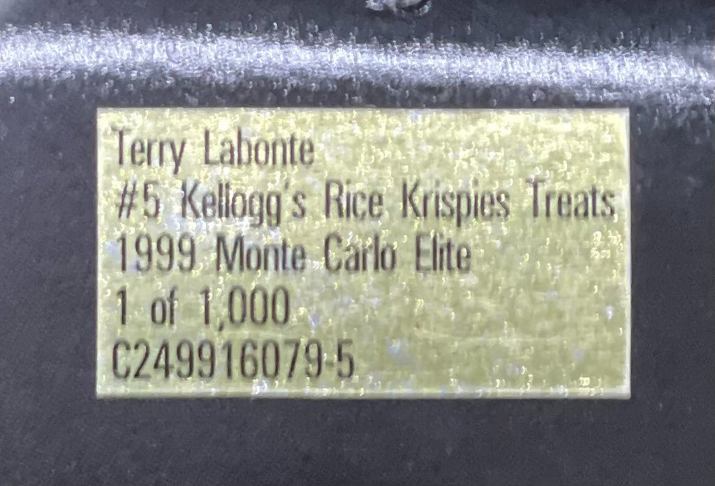 Terry Labonte #5 Kellogg’s Rice Krispies 1999 Monte Carlo ELITE 1:24 1/1000