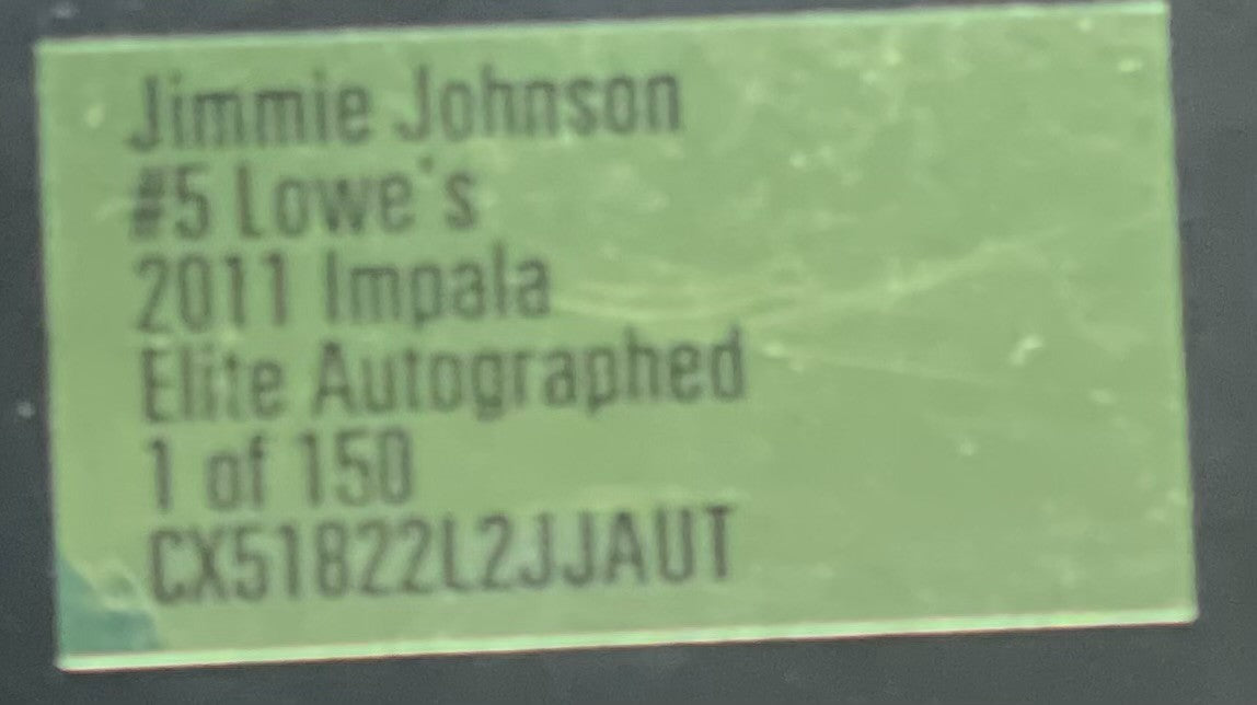 Jimmie Johnson #5 Lowe’s 2011 Impala ELITE Auto 1:24 1/150 DIN 119
