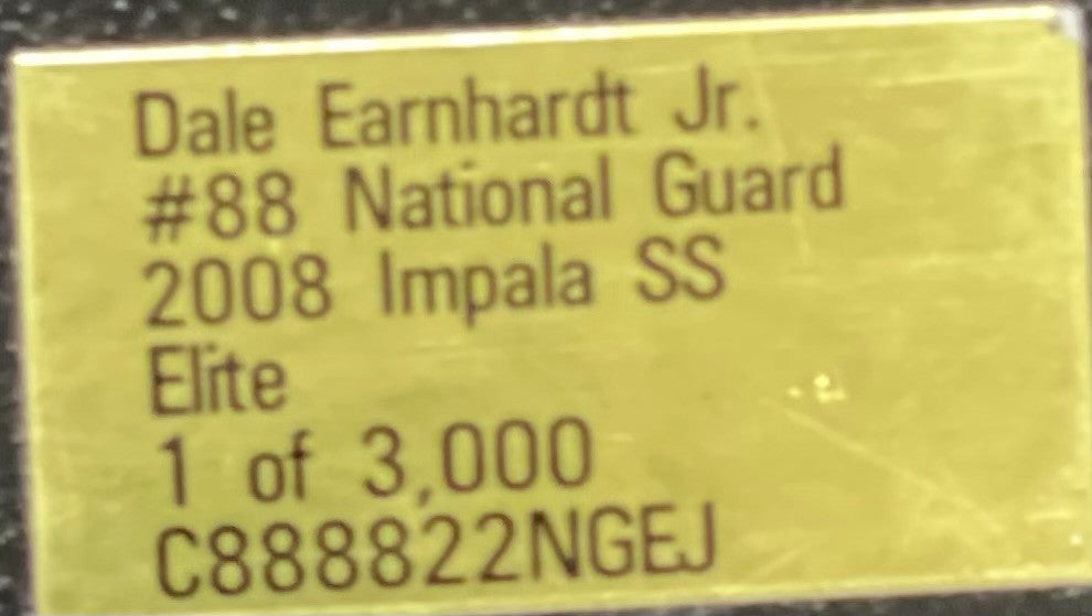 Dale Earnhardt Jr. #88 National Guard 2008 Impala SS ELITE 1:24 1 of 3000 DIN 415