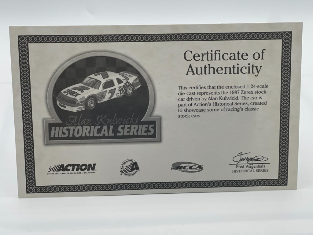 Alan Kulwicki #7 Zerex 1987 Thunderbird 1:24 NASCAR Diecast 1/4242