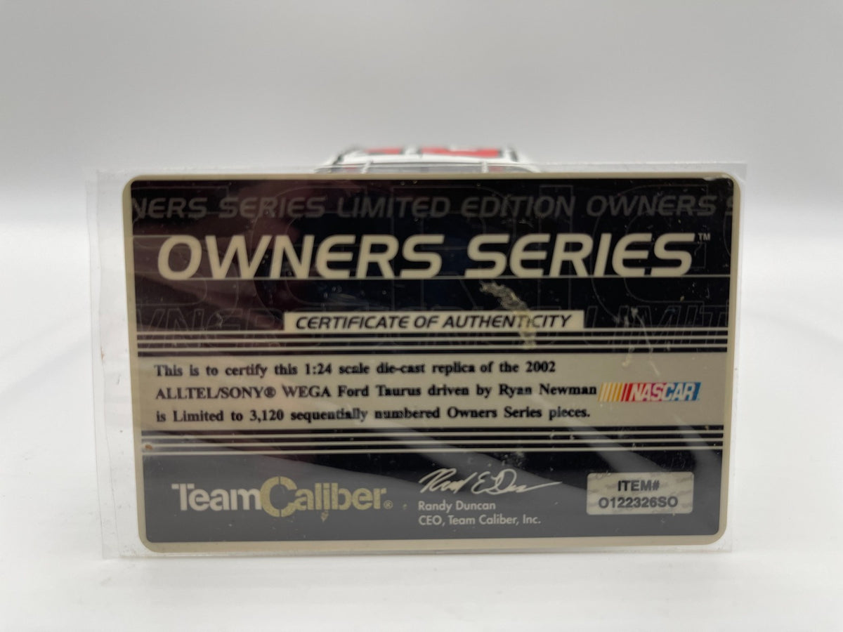 Ryan Newman #12 ALLTEL Sony WEGA 2002 Rookie Auto Team Caliber Owners 1:24