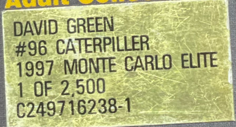 David Green #96 Caterpillar 1997 Monte Carlo ELITE 1:24 1/2500 DIN 1211