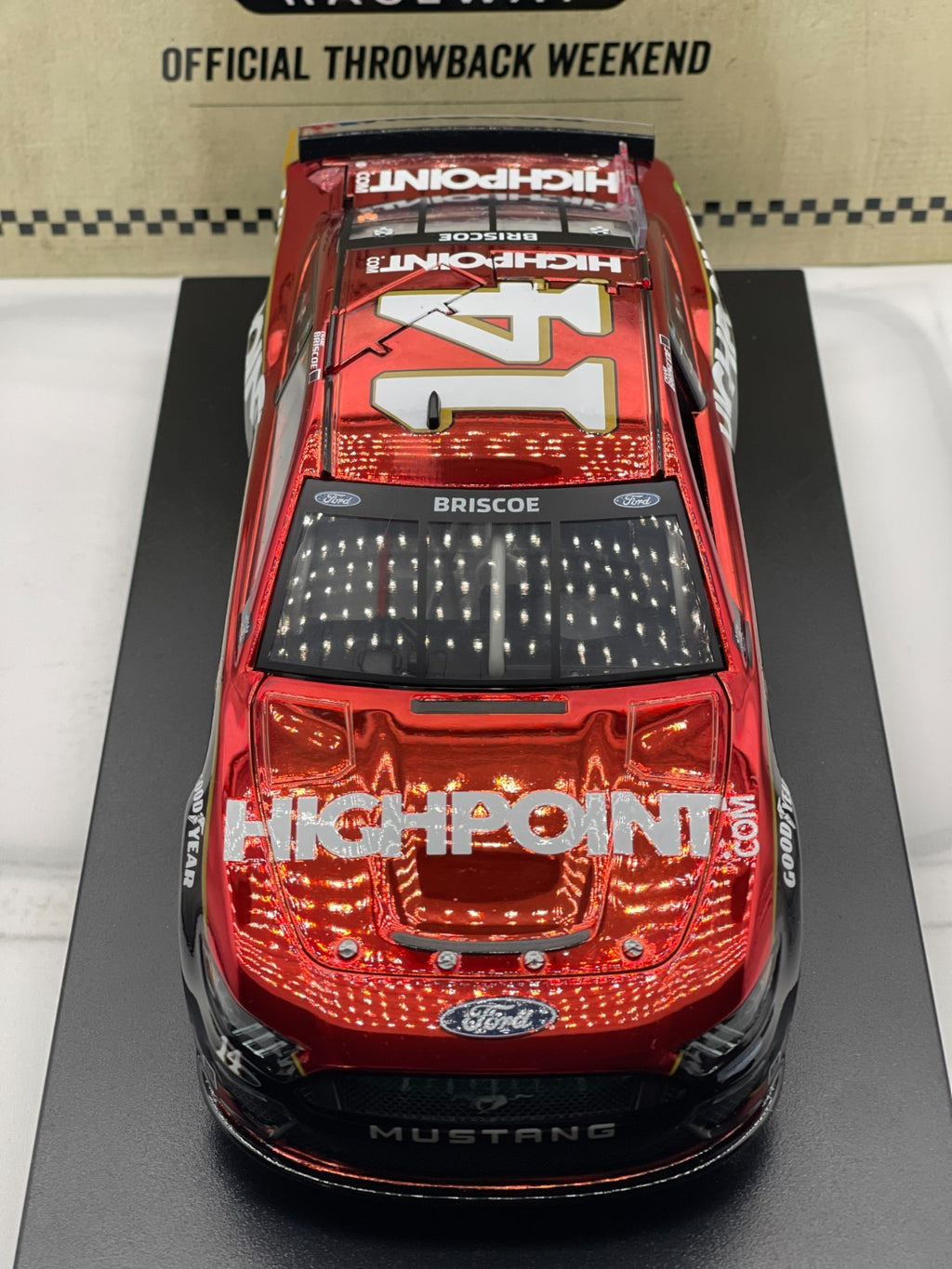 Chase Briscoe #14 HighPoint Throwback 2021 Mustang Color Chrome 1:24 Elite #/72 - original photograph 3